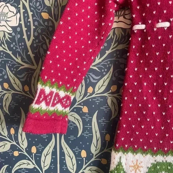 Maggie & Zoe Knit Christmas Tree Cotton Knit Sweater Jumper Dress - Picture 3 of 10